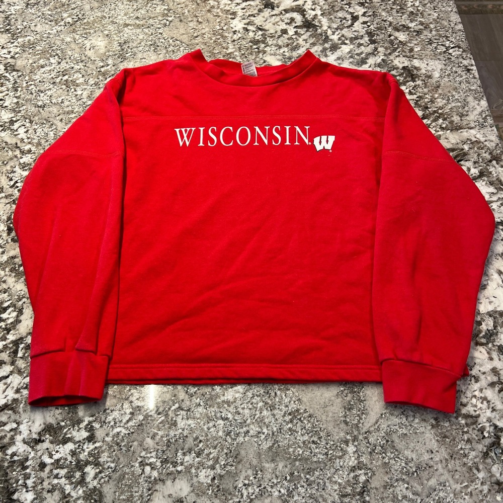 Vintage 2000s Wisconsin Badgers Sideline Apparel Red Sweatshirt Womens Large L